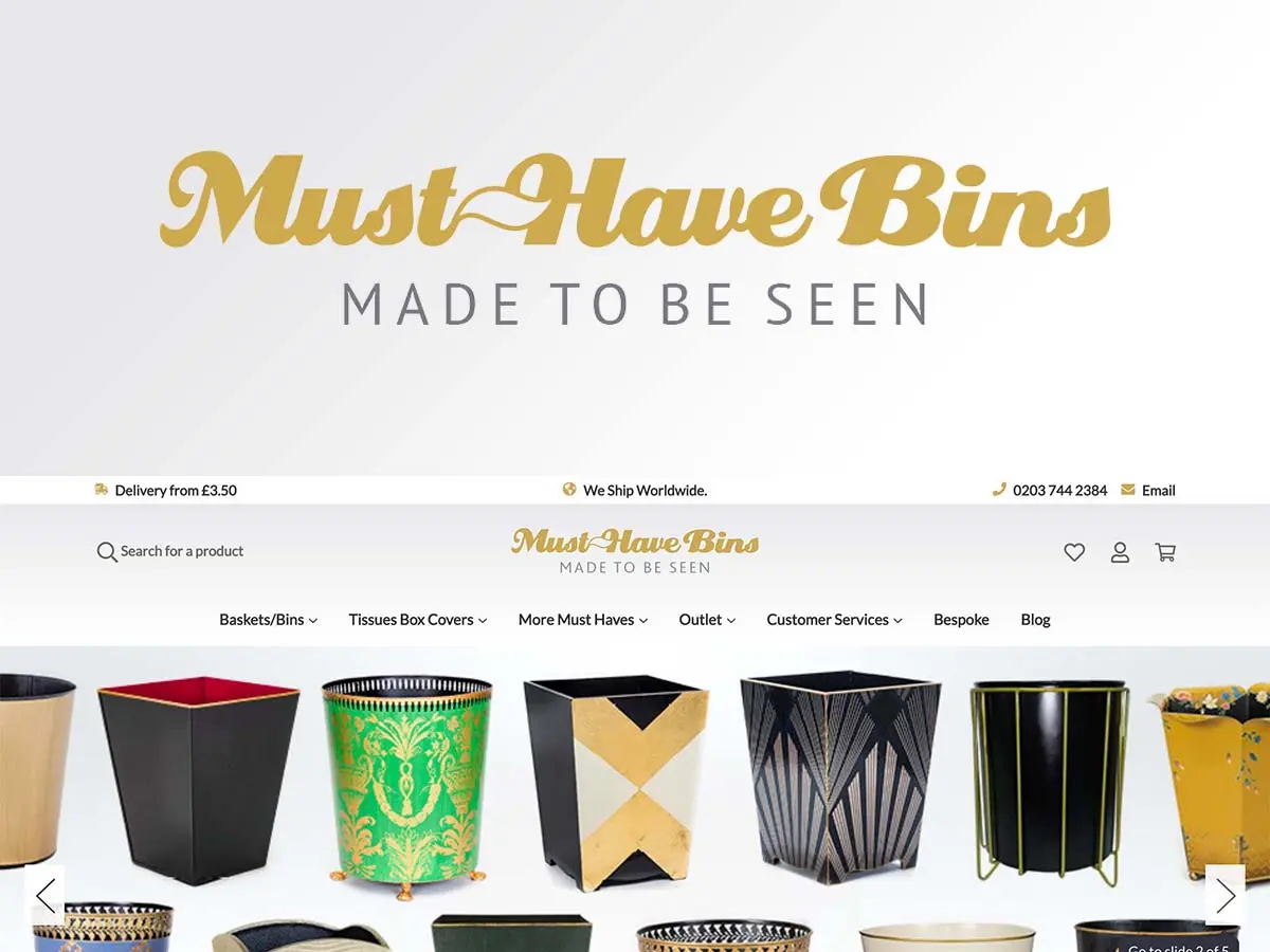 BigCommerce Design for Must Have Bins